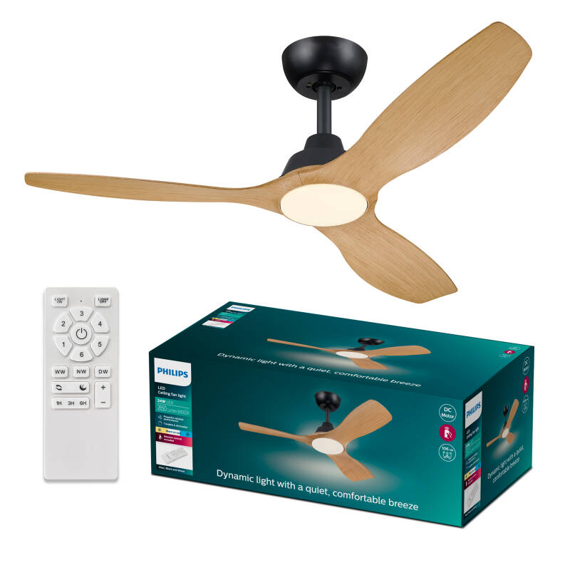 Immagine di Ventilatore da Soffitto Silenzioso Olas 132cm Motore DC PHILIPS 929004641201
