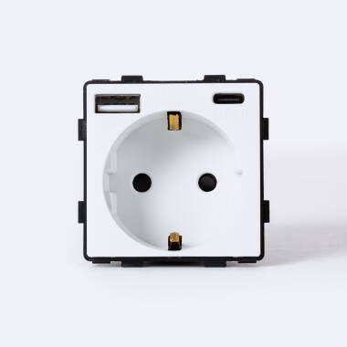 Contactdoos  USB Schuko model  F Modern