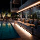 Bild von LED-Streifen Neon 7.5 W/m Dimmbar 220V AC 120 LED/m Halbrund 180º Warmes Weiss IP67 nach Mass Schnitt alle 100 cm
