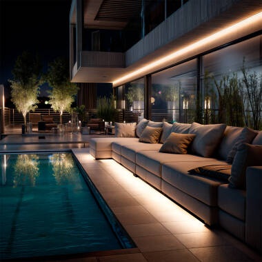 Image de Ruban LED Néon Dimmable 220V Blanc Chaud Semi-Circulaire 180 7.5W/m Coupe 100cm IP67 Sur mesure