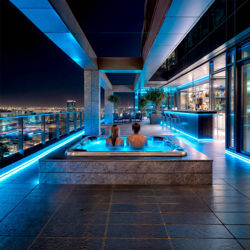 Immagine di Striscia LED Neon 7.5 W/m Regolabile 220V AC 120 LED/m Semicircolare 180º Azzurro IP67 su Misura Taglio ad ogni 100 cm