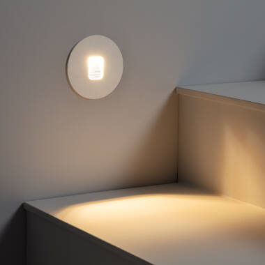 Bild von LED-Wandeinbauleuchte Aussen 2W Rund Weiss Grasset