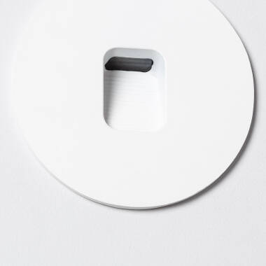 Immagine di Segnapasso da Esterno LED 2W Circolare Alluminio Bianco Grasset