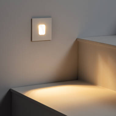 Bild von LED-Wandeinbauleuchte Aussen 2W Eckig Weiss Grasset