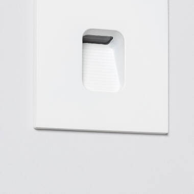 Image of 2W Grasset Square Aluminium LED Wall Spotlight in White IP65
