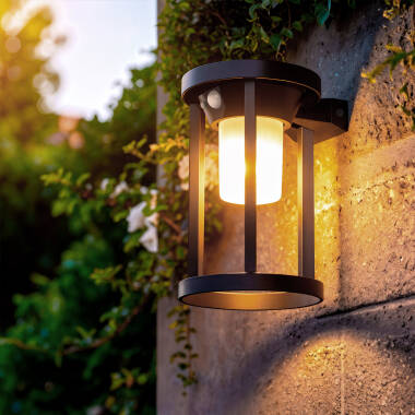 Eneko 2W Aluminium Outdoor Solar LED Wall Lamp with Motion Sensor