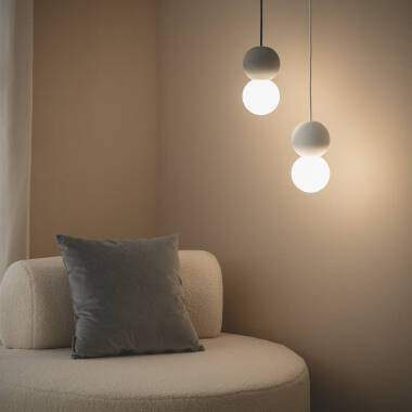 Lampada a Sospensione Gesso o Cemento Delya