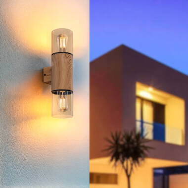 Wandlamp Outdoor Dubbelzijdig RVS  Emley Duo