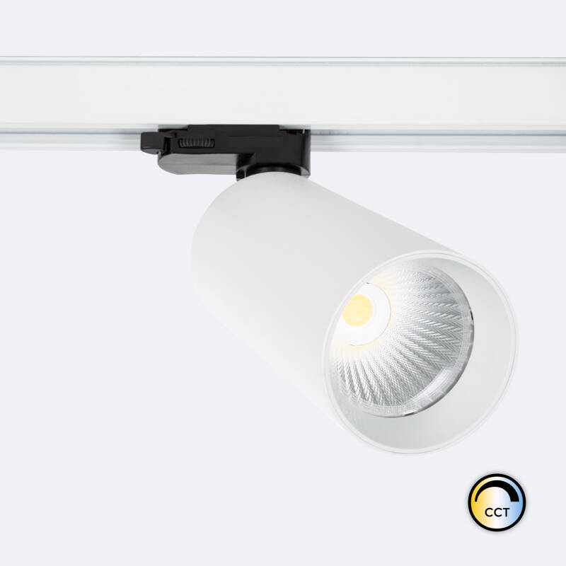 Immagine di Faretto LED per Binario Trifase 30W CCT Selezionabile Misoh