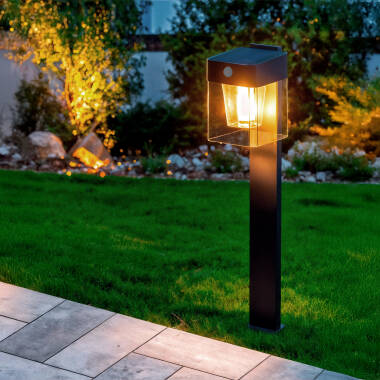 Bild von LED Bodenstehleuchte Außen Solar 1,5W 46cm Aluminium mit Bewegungssensor Efren Square