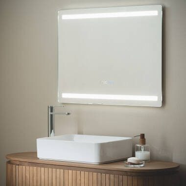 Obrázek Koupelnové Zrcadlo s LED Světlem a Ochranou proti Zamlžení 60x80 cm Tahiti