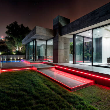 Image of 5m 3V DC Solar Outdoor RGB LED Strip 30LED/m 8mm Wide Cut at Every 3cm IP65