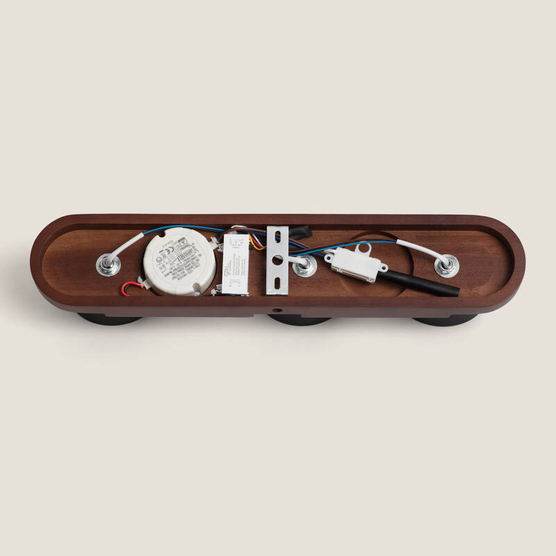 Image de Lampe Murale LED 15W Métal CCT Sélectionnable Cundra 3 Spots