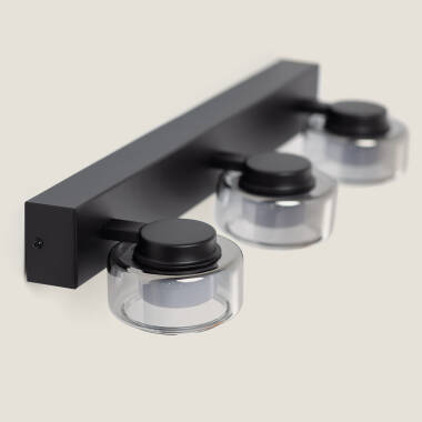 Image of Zisna 12W Metal & Glass LED Wall Lamp for Bathrooms