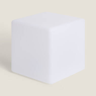 Cube LED RGBW 30cm avec Batterie Rechargeable Solaire + USB