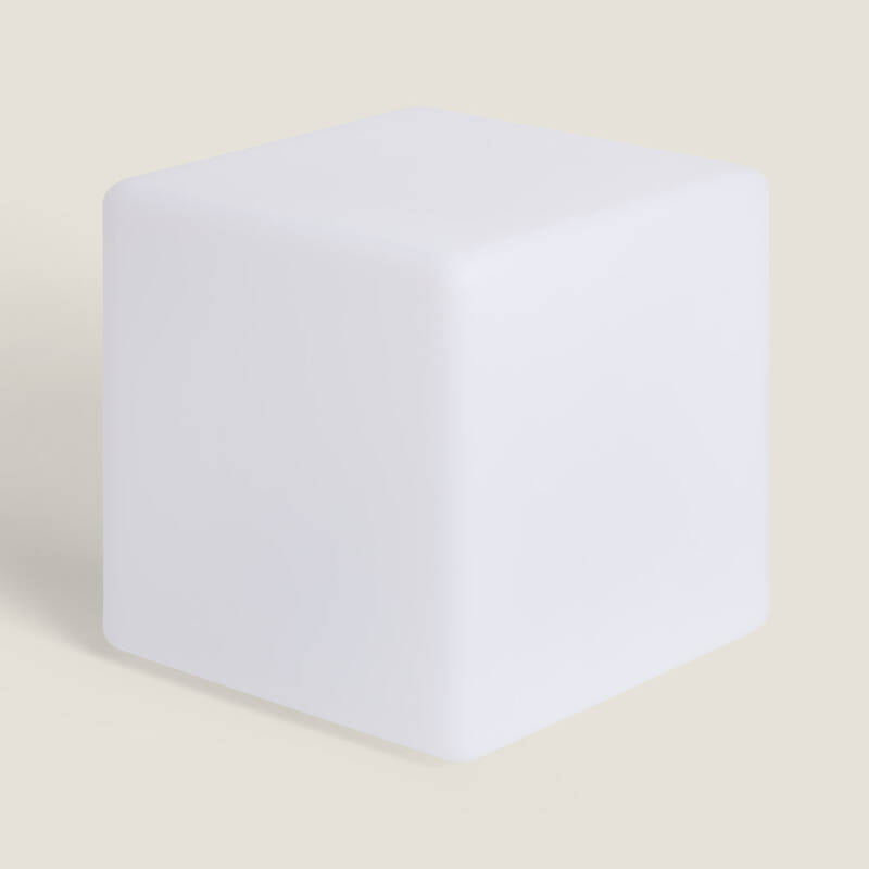 Image de Cube LED RGBW 30cm avec Batterie Rechargeable Solaire + USB