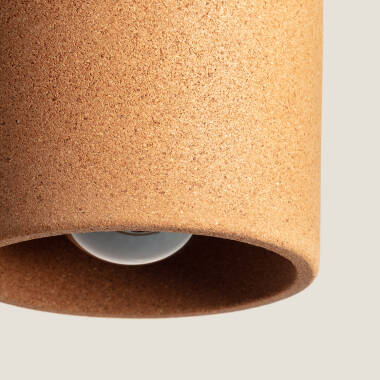 Immagine di Lampada a Sospensione Metallo e Sughero Krobia