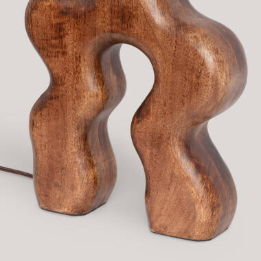 Bild von Tischlampe aus Holz Hunar ILUZZIA