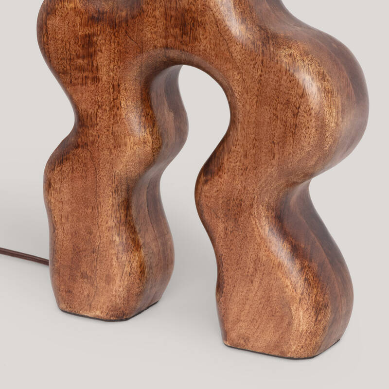 Immagine di Lampada da Tavolo Legno Hunar I ILUZZIA