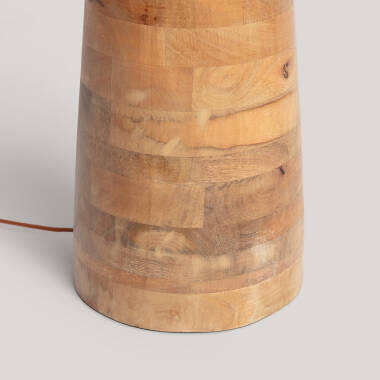 Immagine di Lampada da Tavolo Legno Zeil Rajesh ILUZZIA