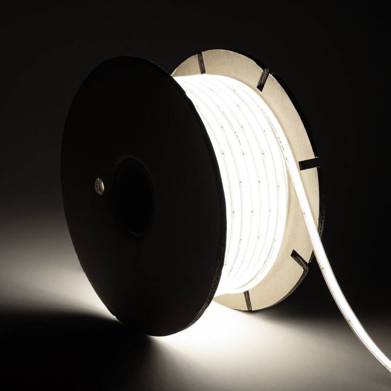 Obrázek LED Pásek Stmívatelný 220V WCOB Samousměrňovací 260 LED/m ROLE 50m 15W/m 1350lm/m SILICONE FLEX Šířka 10mm IP65 Střih 5cm