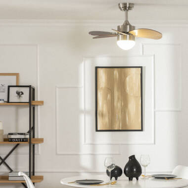 Immagine di Ventilatore da Soffitto Silenzioso Orion Legno 81cm Motore DC