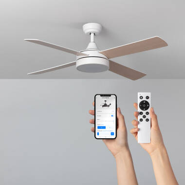 Bild von Deckenventilator Lautlos Timor Weiss 132cm Motor DC WiFi