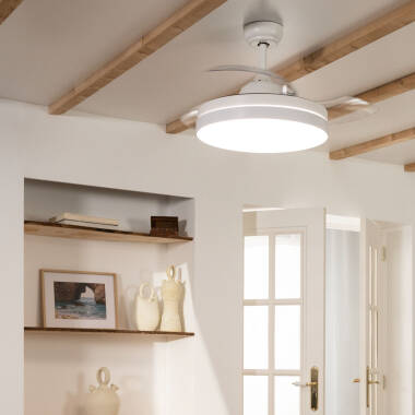 Immagine di Ventilatore da Soffitto Silenzioso Dalori Bianco 106cm Motore DC
