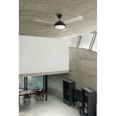 Tichý Stropní Ventilátor Gregal 140.7cm DC Motor LEDS-C4 30-6489-60-F9 Průhledný Černý