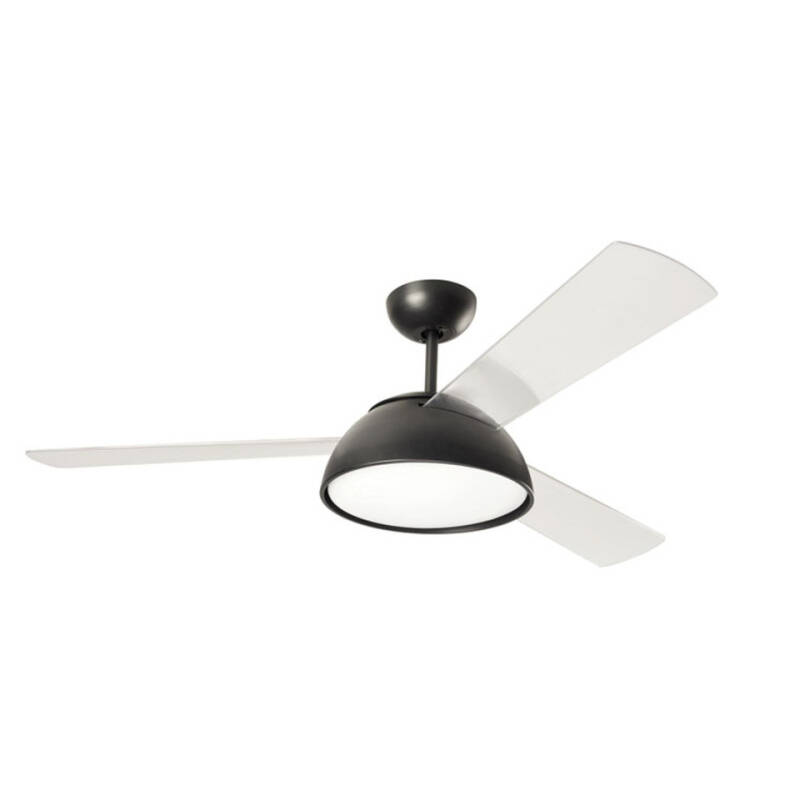 Obrázek Tichý Stropní Ventilátor Gregal 140.7cm DC Motor LEDS-C4 30-6489-60-F9 Průhledný Černý