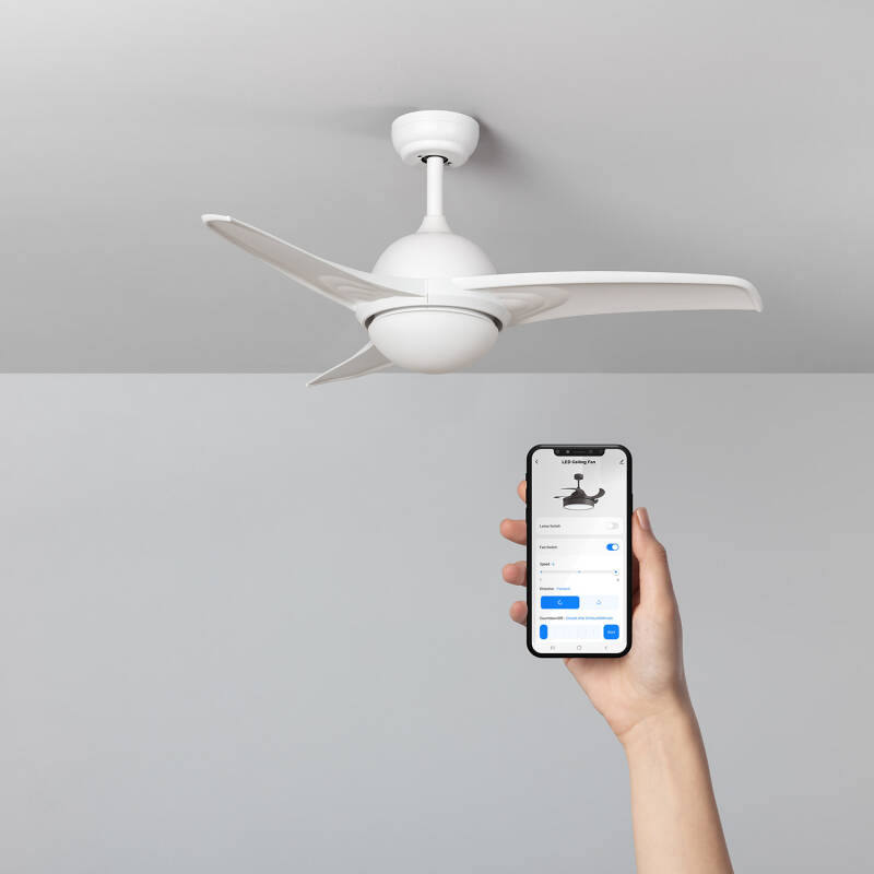 Image de Ventilateur de Plafond Silencieux Aran Blanc 107cm Moteur DC WiFi