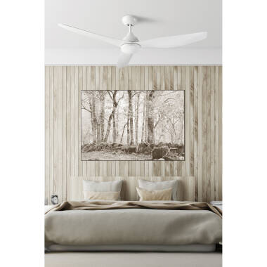 Ventilateur de Plafond Silencieux Nepal Blanc 132cm Moteur DC LEDS-C4 30-7740-14-F9