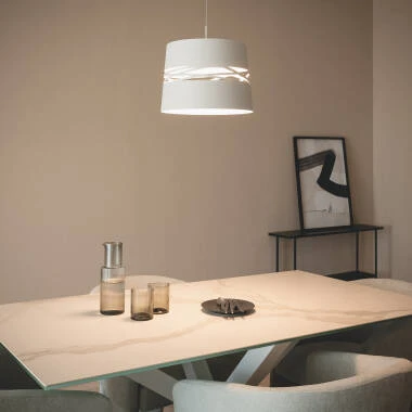 Lampada LED a Sospensione  da 28 W in Acciaio Kerta