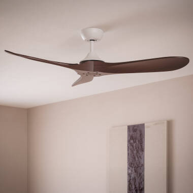 Ventilatore da Soffitto Silenzioso Spetses Bianco Madera 132 cm Motore DC