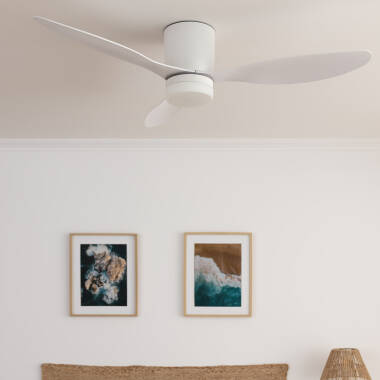 Ventilatore da Soffitto Silenzioso Weimar Bianco 132cm Motore DC per Esterni