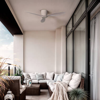 Deckenventilator Lautlos Weimar Weiss 132cm DC-Motor für Außen