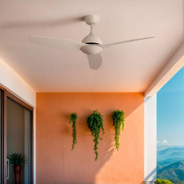 Ventilatore da Soffitto Silenzioso Woolworth Bianco 127cm Motore DC per Esterni