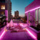 Bild von LED-Streifenrolle Neon Dimmbar 220v 50m Rosa Halbrund 180° 7.5W/m Schnitt 100cm IP67