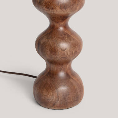 Bild von Tischlampe aus Holz Anahla ILUZZIA