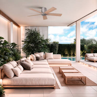 Bild von Deckenventilator Leise Flatiron 132cm DC-Motor für Außen