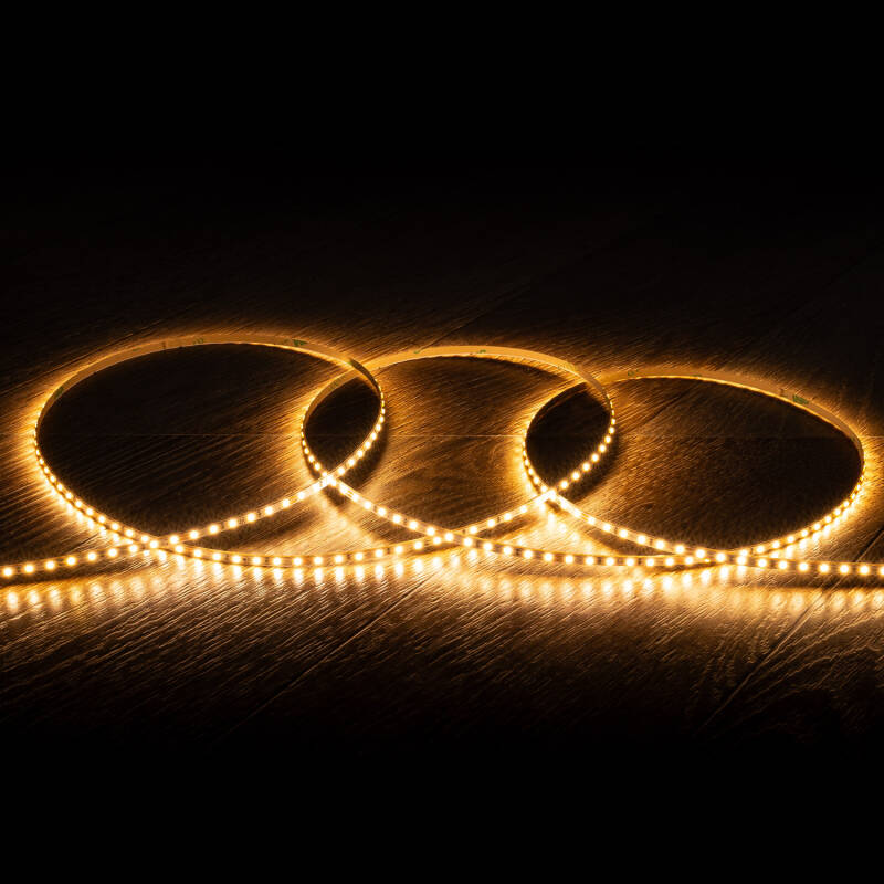 Afbeelding van Led Strip 24V SMD 168LED/m 5m 5W/m 400lm/m Breedte 3mm Slim te knippen om de 5cm IP20