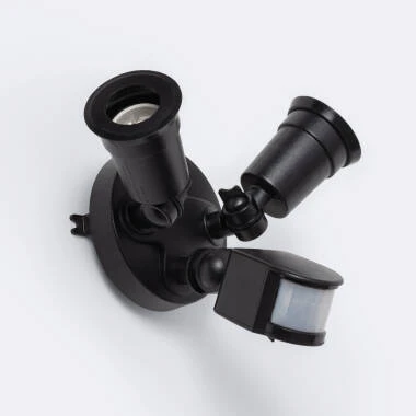 PIR Bewegingssensor Schemer 180° Opbouw Outdoor IP44 voor Twee E27 LED Lampen