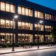 Image de Lampadaire LED 150W Harlem OSRAM Noir