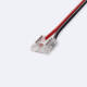 Immagine di Connettore Doppio con Cavo Striscia LED 12/24V DC COB IP20 Larga 8mm 