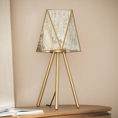 Tischleuchte aus Metall und Glas Mattina ILUZZIA