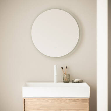 Shala Anti-Fog Bathroom Mirror with LED Light Ø60 cm