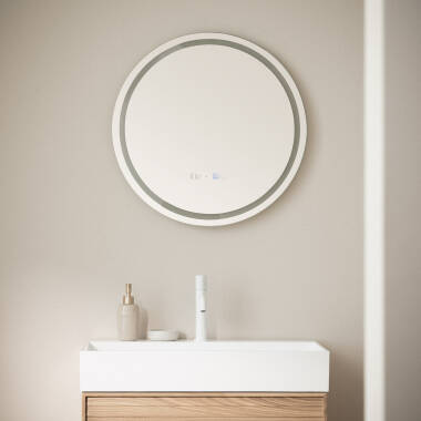 Stiniva Anti-fog Tactile LED Decorative Mirror Ø60cm