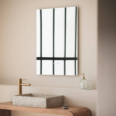 Badezimmerspiegel mit LED-Licht und Antibeschlag 80x60 cm Grace