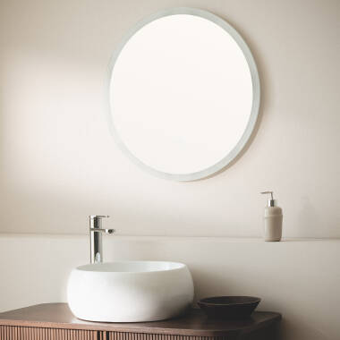 Minna Anti-Fog Bathroom Mirror with LED Light Ø60 cm
