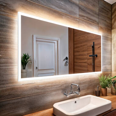 Iria Bathroom Mirror with LED Light & Demister 150x60cm
